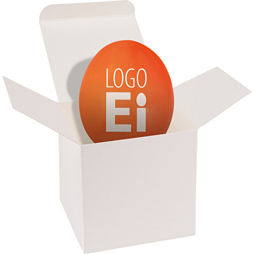 ColorBox LogoEi - Weiß - Orange , orange, Pappe, 5,50cm x 5,50cm x 5,50cm (Länge x Höhe x Breite), Bild 1