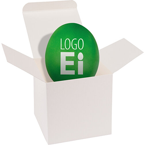 ColorBox LogoEi - Weiß - Grün , grün, Pappe, 5,50cm x 5,50cm x 5,50cm (Länge x Höhe x Breite), Bild 1
