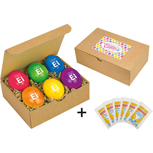 LogoEi 6er Snack-Box - Bunt Sortiert , mehrfarbig, Pappe, 12,00cm x 5,00cm x 15,00cm (Länge x Höhe x Breite), Bild 1