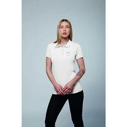 Polo Shirt - Perfect Women , Sol´s, weiß, Baumwolle, L, 67,00cm x 48,00cm (Länge x Breite), Bild 4