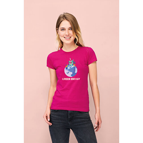 T-Shirt - Miss , Sol´s, fuchsia, Baumwolle, S, 58,00cm x 40,00cm (Länge x Breite), Bild 4