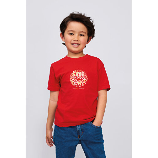 T-Shirt - Imperial Kids , Sol´s, rot, Baumwolle, L, 96,00cm x 104,00cm (Länge x Breite), Bild 4