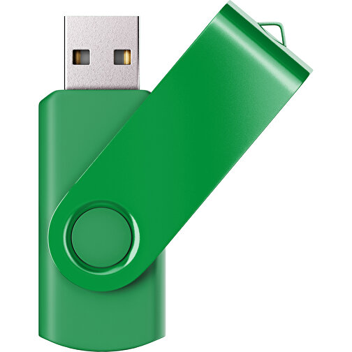 USB-Stick SWING Color 2.0 8 GB , Promo Effects MB , grün MB , 8 GB , Kunststoff/ Aluminium MB , 5,70cm x 1,00cm x 1,90cm (Länge x Höhe x Breite), Bild 1
