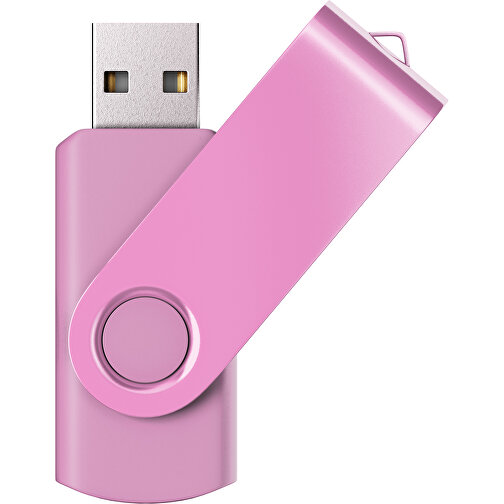 USB-Stick SWING Color 2.0 8 GB , Promo Effects MB , rosa MB , 8 GB , Kunststoff/ Aluminium MB , 5,70cm x 1,00cm x 1,90cm (Länge x Höhe x Breite), Bild 1