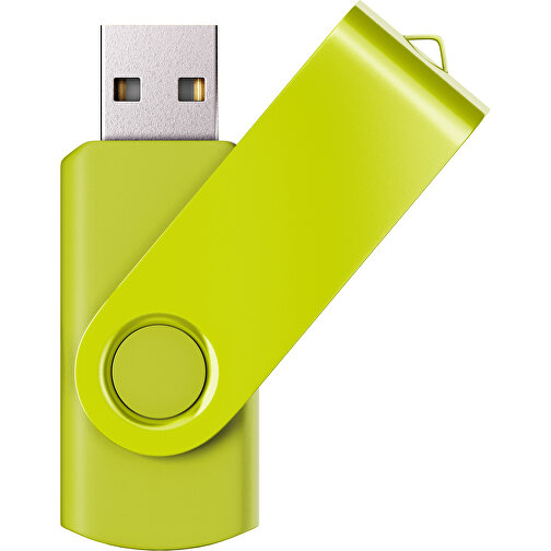 USB-Stick SWING Color 2.0 32 GB , Promo Effects MB , hellgrün MB , 32 GB , Kunststoff/ Aluminium MB , 5,70cm x 1,00cm x 1,90cm (Länge x Höhe x Breite), Bild 1