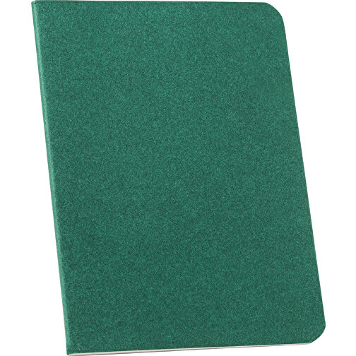 RAYSSE. B7-Notizbuch Mit Unlinierten Blättern Aus Recycling-Papier , dunkelgrün, Karton. Recyceltes papier, , Bild 1