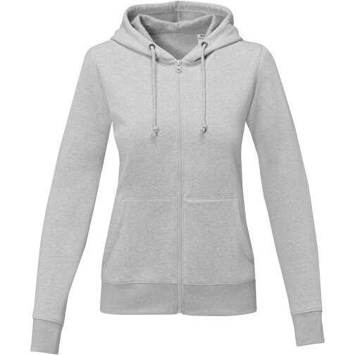 Theron Damen Kapuzenpullover Mit Reißverschluss , heather grau, Strick 50% Baumwolle, 50% Polyester, 240 g/m2, 2XL, , Bild 3