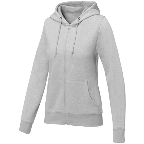 Theron Damen Kapuzenpullover Mit Reißverschluss , heather grau, Strick 65% Baumwolle, 26% Polyester, 9% Viskose, 240 g/m2, L, , Bild 1