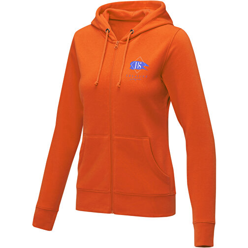 Theron Damen Kapuzenpullover Mit Reißverschluss , orange, Strick 50% Baumwolle, 50% Polyester, 240 g/m2, L, , Bild 2