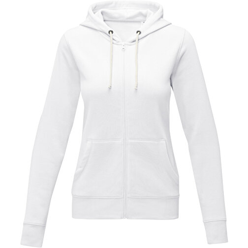 Theron Damen Kapuzenpullover Mit Reißverschluss , weiß, Strick 50% Baumwolle, 50% Polyester, 240 g/m2, M, , Bild 3