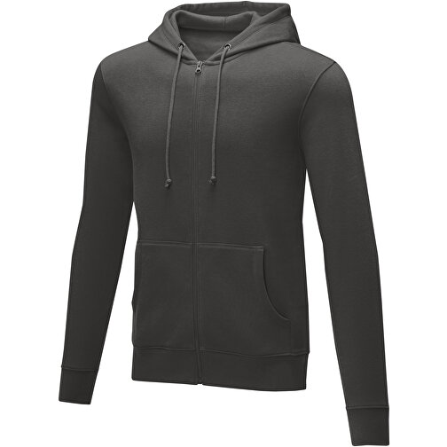 Theron Herren Kapuzenpullover Mit Reißverschluss , storm grey, Strick 50% Baumwolle, 50% Polyester, 240 g/m2, M, , Bild 1