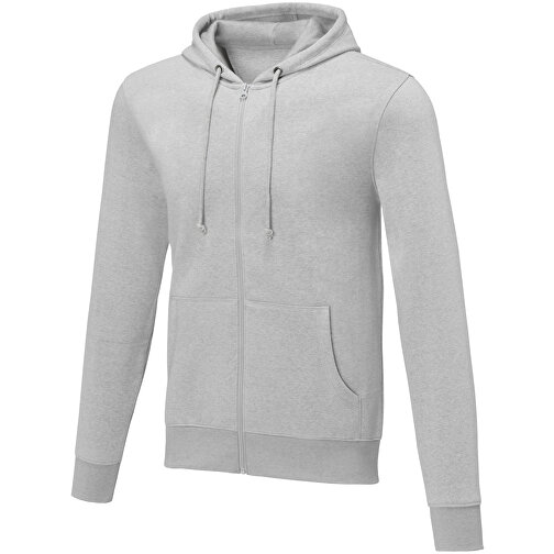 Theron Herren Kapuzenpullover Mit Reißverschluss , heather grau, Strick 65% Baumwolle, 26% Polyester, 9% Viskose, 240 g/m2, 3XL, , Bild 1