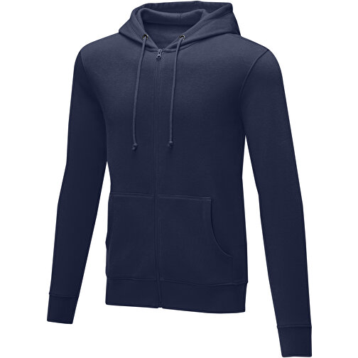 Theron Herren Kapuzenpullover Mit Reißverschluss , navy, Strick 50% Baumwolle, 50% Polyester, 240 g/m2, XL, , Bild 1