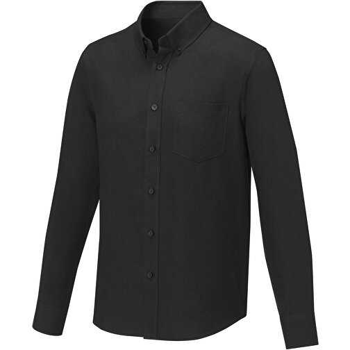 Pollux Herrenhemd Mit Langen Ärmeln , schwarz, Oxford-Gewebe 55% Baumwolle, 45% Polyester, 130 g/m2, 4XL, , Bild 1