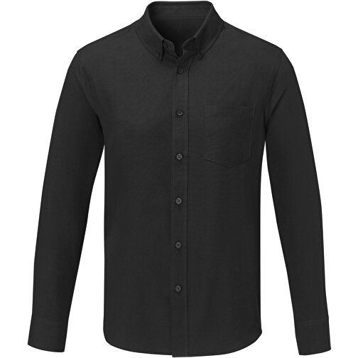 Pollux Herrenhemd Mit Langen Ärmeln , schwarz, Oxford-Gewebe 55% Baumwolle, 45% Polyester, 130 g/m2, XXL, , Bild 3