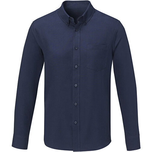 Pollux Herrenhemd Mit Langen Ärmeln , navy, Oxford-Gewebe 55% Baumwolle, 45% Polyester, 130 g/m2, 3XL, , Bild 3