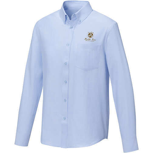 Pollux Herrenhemd Mit Langen Ärmeln , hellblau, Oxford-Gewebe 55% Baumwolle, 45% Polyester, 130 g/m2, XXL, , Bild 2