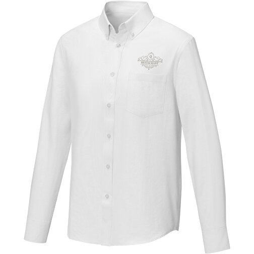 Pollux Herrenhemd Mit Langen Ärmeln , weiß, Oxford-Gewebe 55% Baumwolle, 45% Polyester, 130 g/m2, 5XL, , Bild 2