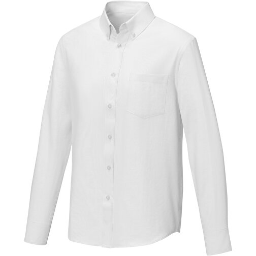 Pollux Herrenhemd Mit Langen Ärmeln , weiss, Oxford-Gewebe 55% Baumwolle, 45% Polyester, 130 g/m2, XXL, , Bild 1