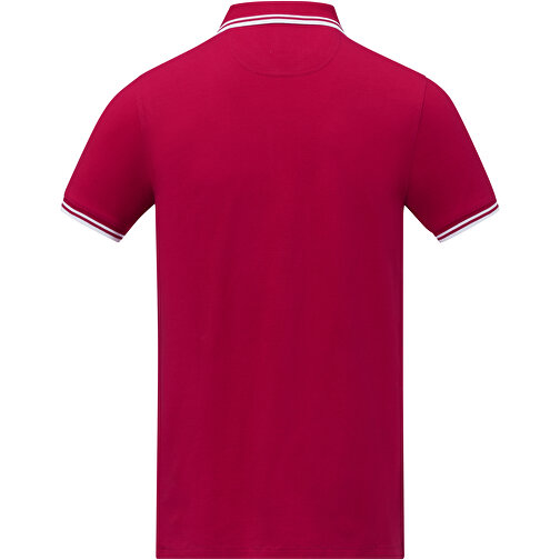 Amarago Polo Mit Abgesetztem Rand Für Herren , Green Concept, rot, Piqué Strick 100% BCI Baumwolle, 200 g/m2, XL, , Bild 4