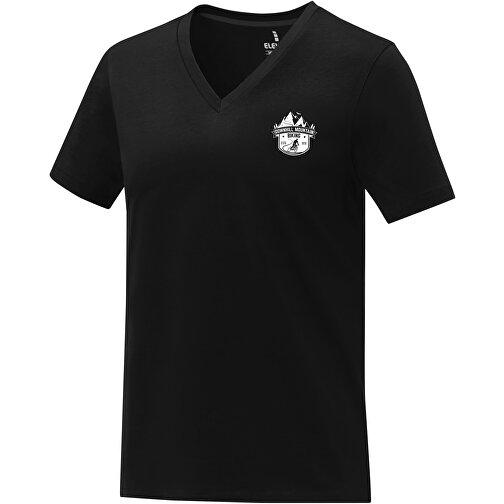 Somoto T-Shirt Mit V-Ausschnitt Für Damen , Green Concept, schwarz, Single jersey Strick 100% Baumwolle, 160 g/m2, XL, , Bild 2