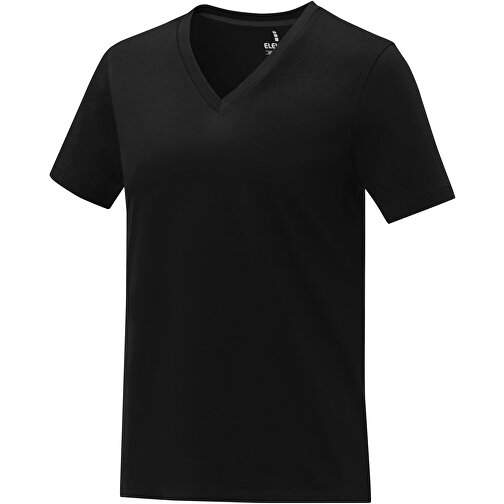Somoto T-Shirt Mit V-Ausschnitt Für Damen , Green Concept, schwarz, Single jersey Strick 100% Baumwolle, 160 g/m2, L, , Bild 1
