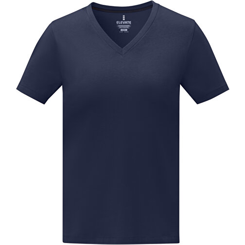 Somoto T-Shirt Mit V-Ausschnitt Für Damen , Green Concept, navy, Single jersey Strick 100% Baumwolle, 160 g/m2, L, , Bild 3