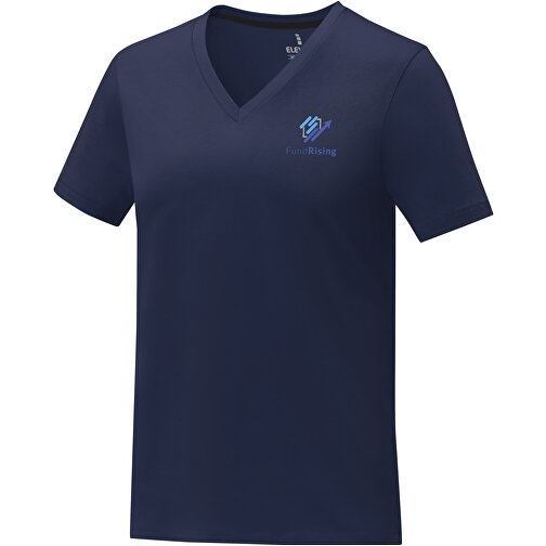 Somoto T-Shirt Mit V-Ausschnitt Für Damen , Green Concept, navy, Single jersey Strick 100% Baumwolle, 160 g/m2, XS, , Bild 2