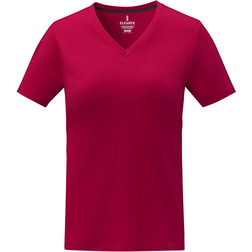 Somoto T-Shirt Mit V-Ausschnitt Für Damen , Green Concept, rot, Single jersey Strick 100% Baumwolle, 160 g/m2, XXL, , Bild 3