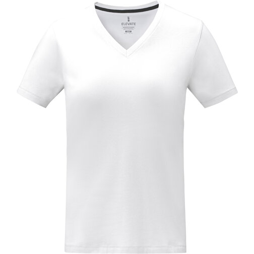 Somoto T-Shirt Mit V-Ausschnitt Für Damen , Green Concept, weiß, Single jersey Strick 100% Baumwolle, 160 g/m2, L, , Bild 3