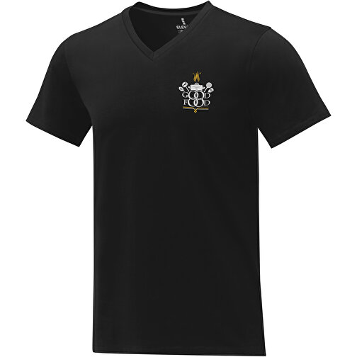 Somoto T-Shirt Mit V-Ausschnitt Für Herren , Green Concept, schwarz, Single jersey Strick 100% Baumwolle, 160 g/m2, XXL, , Bild 2