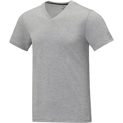 Somoto T-Shirt Mit V-Ausschnitt Für Herren , Green Concept, heather grau, Single jersey Strick 90% Baumwolle, 10% Viskose, 160 g/m2, XXL, , Bild 1