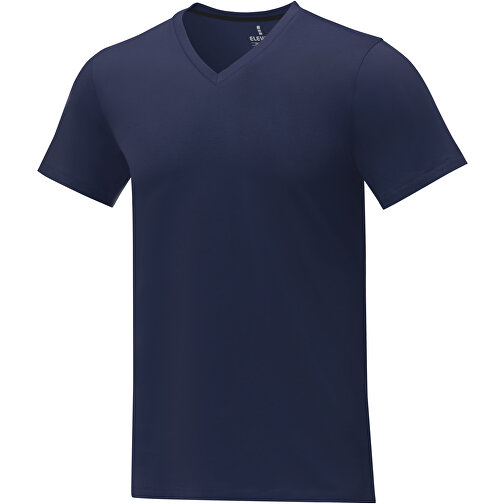Somoto T-Shirt Mit V-Ausschnitt Für Herren , Green Concept, navy, Single jersey Strick 100% Baumwolle, 160 g/m2, L, , Bild 1