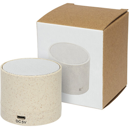 Haut-parleur Bluetooth® Kikai en paille de blé, Image 1