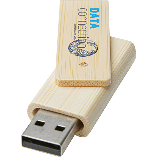 Rotate 8 GB USB flashdrev af bambus, Billede 2