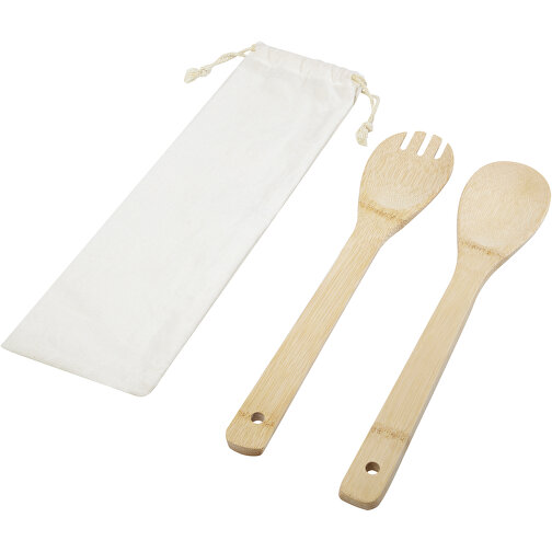 Endiv salatskje og gaffel av bambus, Bilde 1
