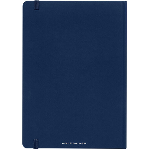 Karst® A5 Hardcover Notizbuch , navy, Steinpapier, 21,00cm x 1,65cm x 14,80cm (Länge x Höhe x Breite), Bild 4
