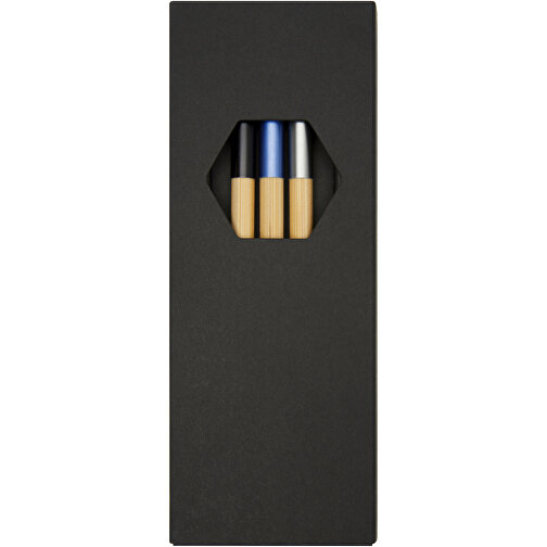 Kerf Bambus-Stiftset 3-teilig , schwarz, natur, Bambusholz, Aluminium, 18,50cm x 2,70cm x 7,00cm (Länge x Höhe x Breite), Bild 6