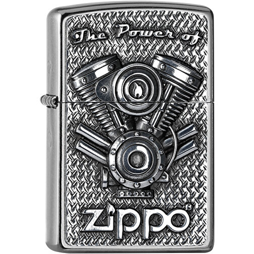 Zippo SLIM ABYSS , Zippo, silber, Edelstahl, 55,00cm x 10,00cm x 35,00cm (Länge x Höhe x Breite), Bild 1