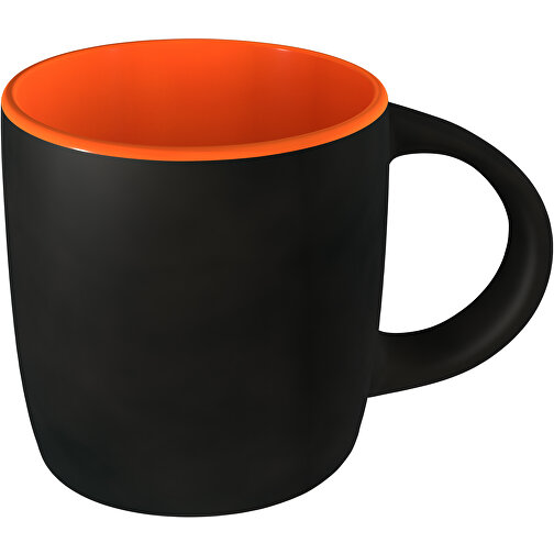 Kössinger Ennia Black Mat Inside , schwarzmatt/orange, Steinzeug, 8,00cm x 8,50cm x 8,00cm (Länge x Höhe x Breite), Bild 1