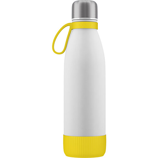 Thermoflasche RETUMBLER-NIZZA CORPORATE , Retumbler, weiß / gelb, Edelstahl, Kunststoff, 70,00cm x 26,50cm x 43,00cm (Länge x Höhe x Breite), Bild 1