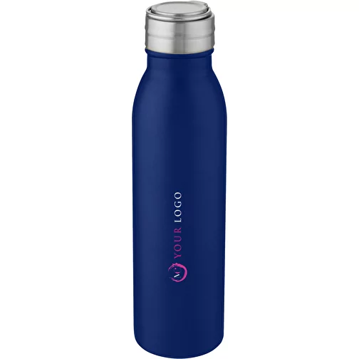 Bouteille de sport Harper 700 ml en acier inoxydable avec boucle métallique, Image 2