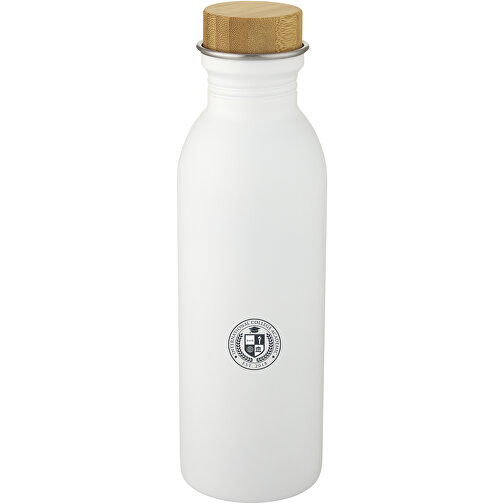 Kalix 650 Ml Sportflasche Aus Edelstahl , weiß, Edelstahl, Bambusholz, Silikon Kunststoff, 23,20cm (Höhe), Bild 2