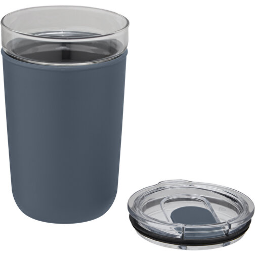 Szklany kubek Bello o pojemności 420 ml z zewnętrzną ścianką z plastiku z recyklingu, Obraz 4