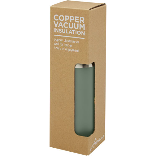 Botella de acero inoxidable con aislamiento al vacío de cobre de 540 ml con tapa de bambú 'Hulan', Imagen 5