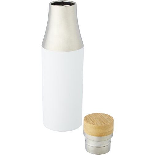 Hulan 540 Ml Kupfer-Vakuum Isolierflasche Mit Bambusdeckel , weiß, Edelstahl, Bambusholz, 24,70cm (Höhe), Bild 7
