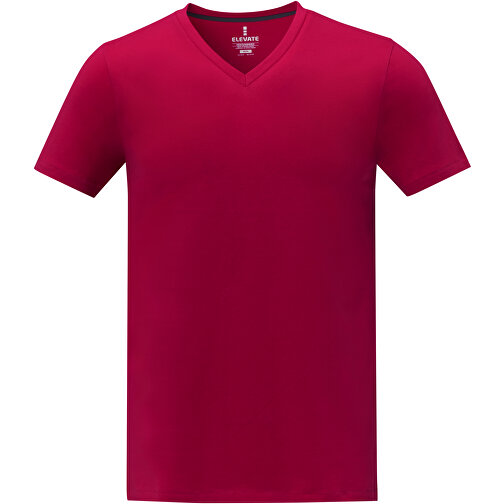 Somoto T-Shirt Mit V-Ausschnitt Für Herren , Green Concept, rot, Single jersey Strick 100% Baumwolle, 160 g/m2, XXL, , Bild 3