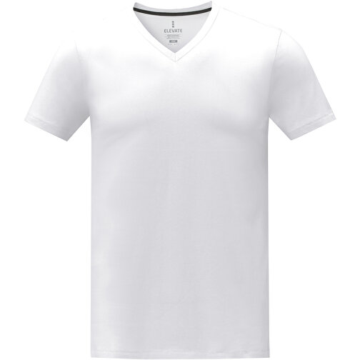 Somoto T-Shirt Mit V-Ausschnitt Für Herren , Green Concept, weiss, Single jersey Strick 100% Baumwolle, 160 g/m2, 3XL, , Bild 3