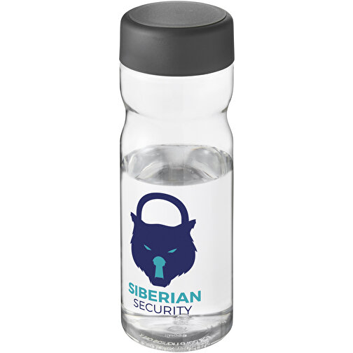 H2O Active® Base Tritan™ 650-ml-Sportflasche Mit Drehdeckel , Green Concept, transparent klar / grau, Eastman Tritan™, 20,60cm (Höhe), Bild 2