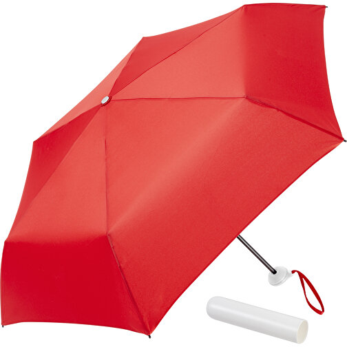 Mini-Taschenschirm FARE Tube® , Fare, rot-weiß, 100% Polyester-Pongee, , Bild 1